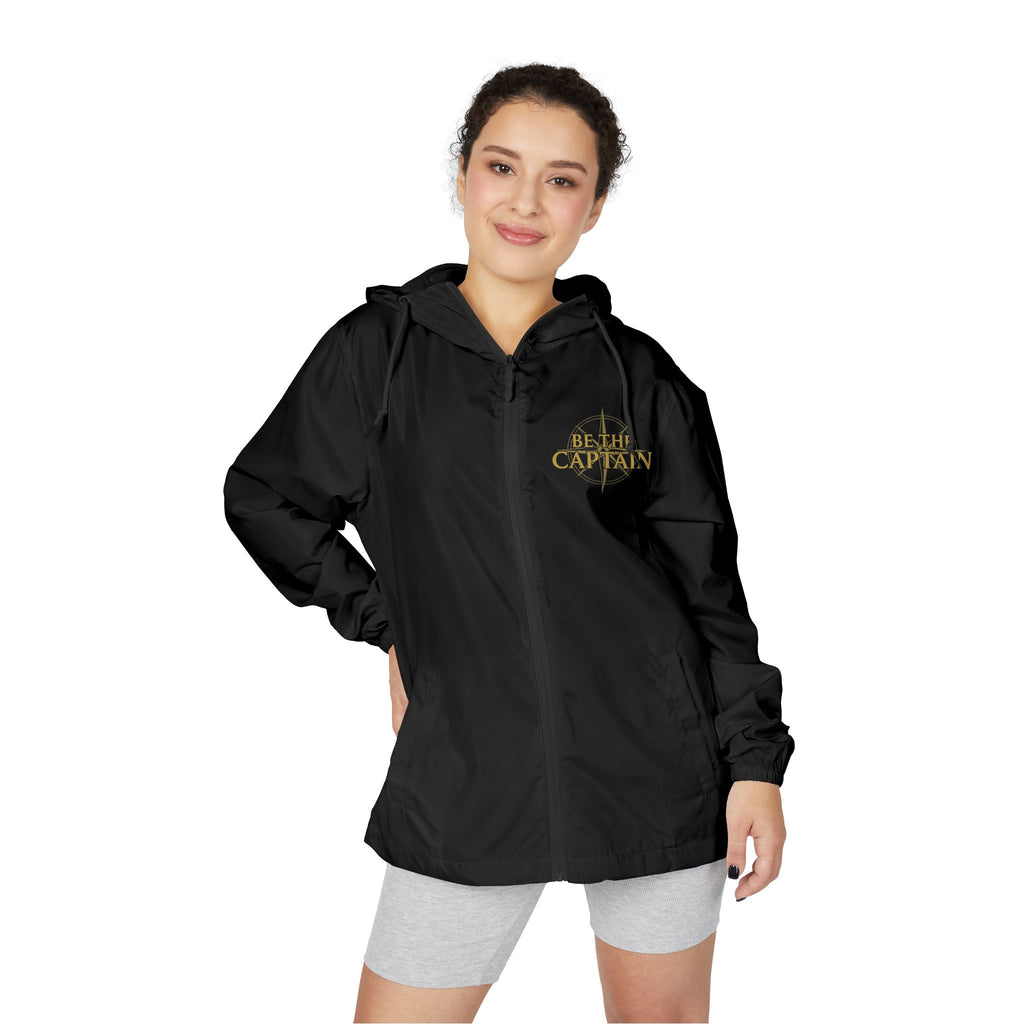 Windbreaker Jacket — 'Be Like Captain' Gold Script Lightweight Hooded Shell