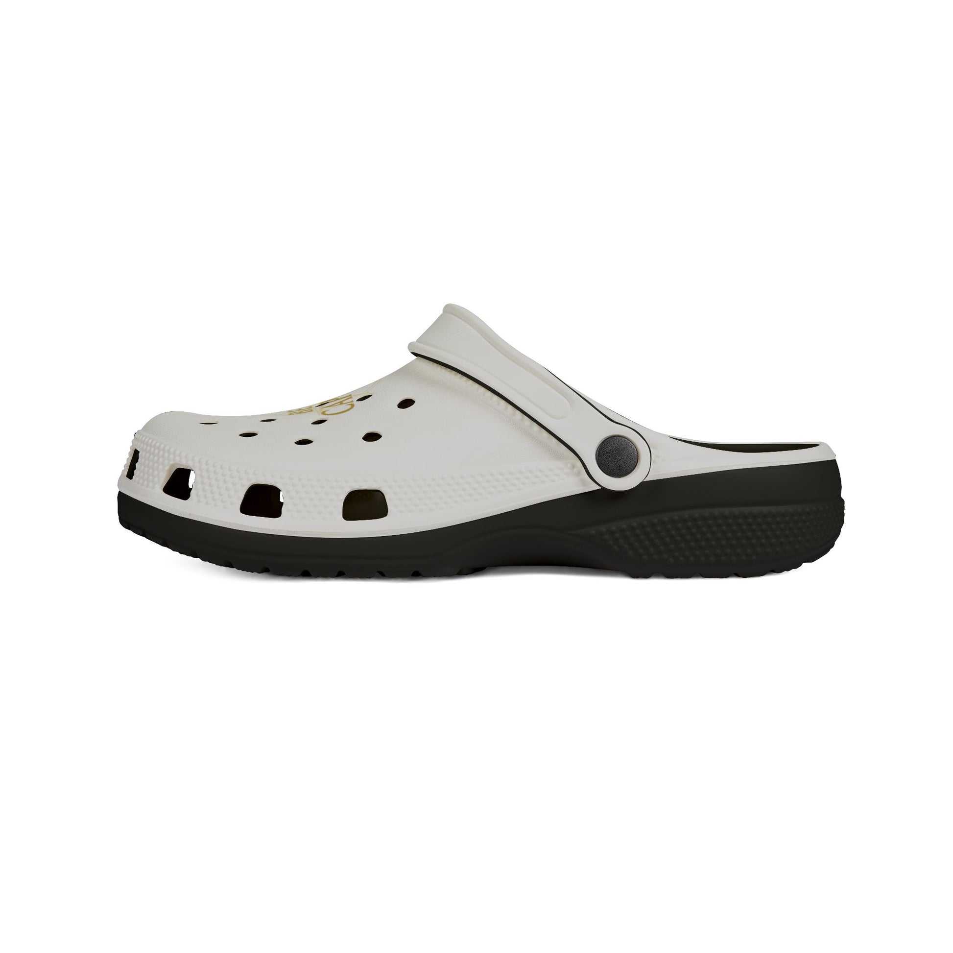 Nautical 'Be The Captain' EVA Foam Clogs — White Compass Slip-On Shoes